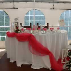 Decorazione tavola per un matrimonio
